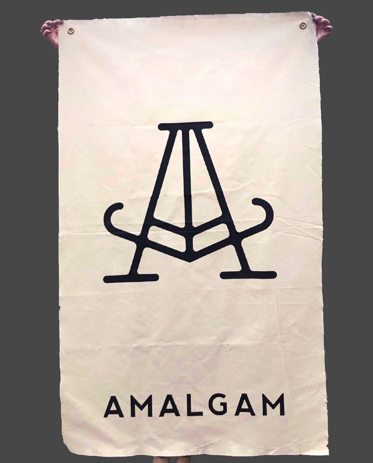 Amalgam Brewing canvas banner screen printed Colorado