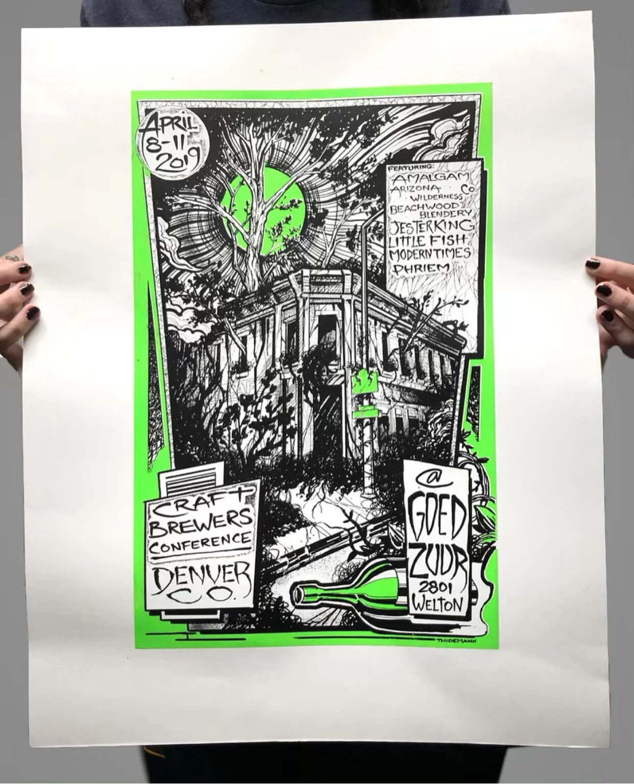 Craft Brewers Conference Denver Colorado silkscreen flatstock poster print 2019